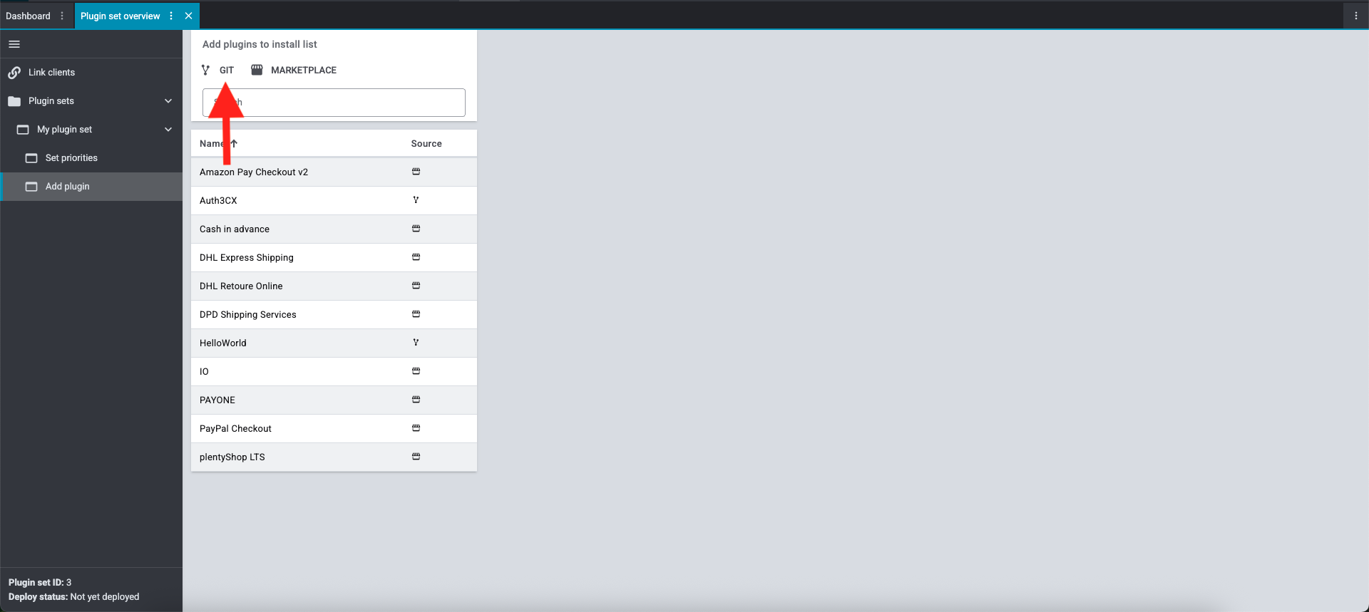 select git option